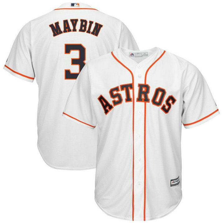 Cameron Maybin #3 Houston Astros Home White Cool Base Jersey