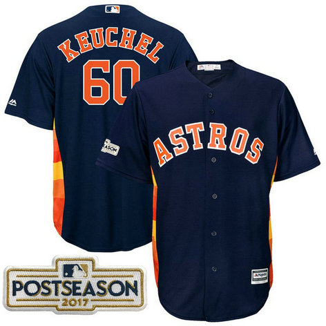 Dallas Keuchel #60 Houston Astros 2017 Postseason Navy Cool Base Jersey Dallas Keuchel #60 Houston Astros 2017 Postseason Navy Cool Base Jersey