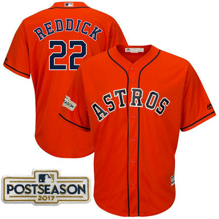 Josh Reddick #22 Houston Astros 2017 Postseason Orange Cool Base Jersey Josh Reddick #22 Houston Astros 2017 Postseason Orange Cool Base Jersey