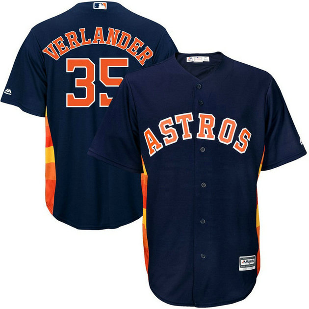 Justin Verlander #35 Houston Astros Official Alternate Navy Cool Base Jersey Justin Verlander #35 Houston Astros Official Alternate Navy Cool Base Jersey