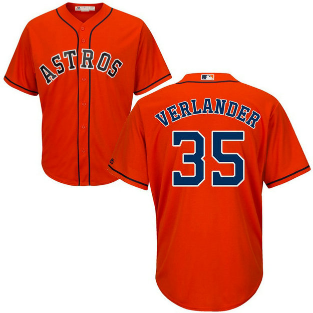 Justin Verlander #35 Houston Astros Alternate Orange Cool Base Jersey Justin Verlander #35 Houston Astros Alternate Orange Cool Base Jersey