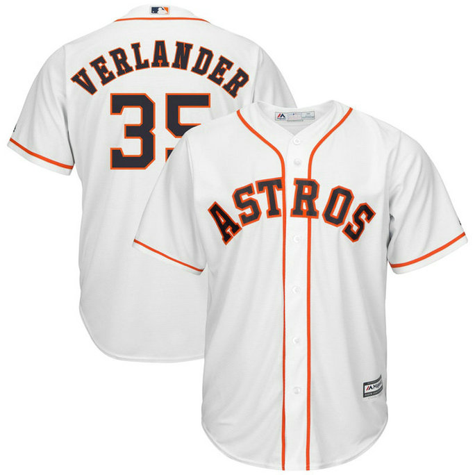 Justin Verlander #35 Houston Astros Home White Cool Base Jersey Justin Verlander #35 Houston Astros Home White Cool Base Jersey