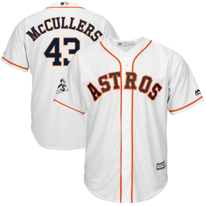 Lance McCullers #43 Houston Astros 2017 World Series Bound White Cool Base Jersey Lance McCullers #43 Houston Astros 2017 World Series Bound White Cool Base Jersey