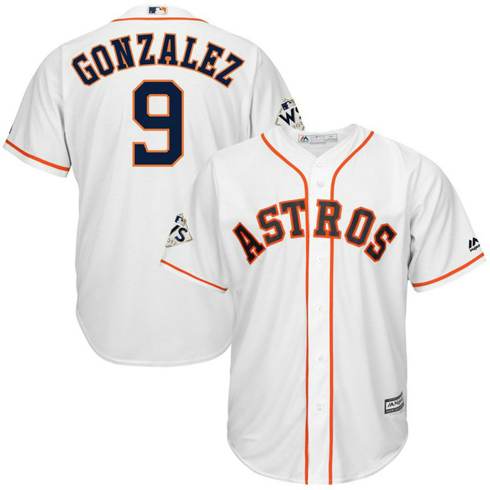 Marwin Gonzalez #9 Houston Astros 2017 World Series Bound White Cool Base Jersey Marwin Gonzalez #9 Houston Astros 2017 World Series Bound White Cool Base Jersey