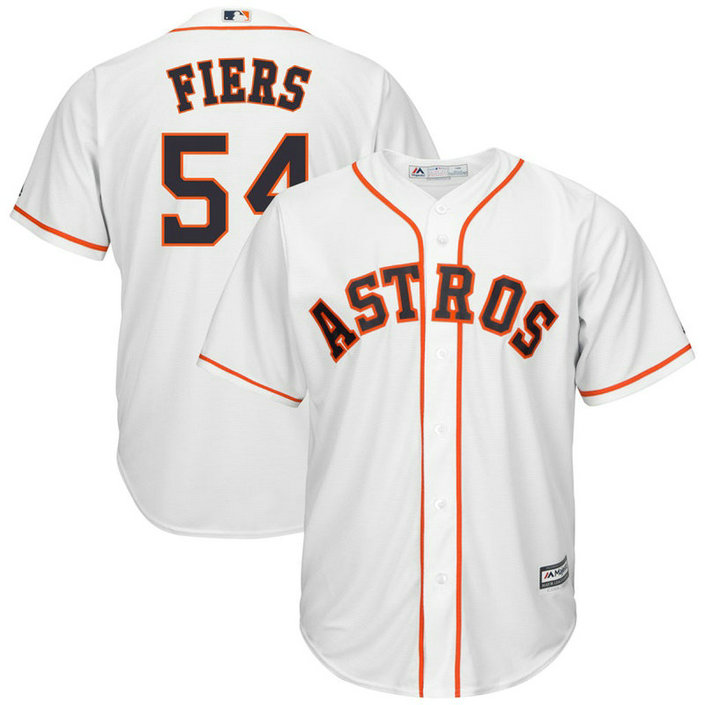 Mike Fiers #54 Houston Astros Replica Home White Cool Base Jersey Mike Fiers #54 Houston Astros Replica Home White Cool Base Jersey