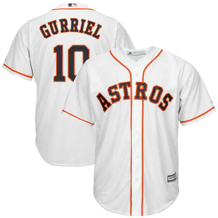 Houston Astros #10 Yuli Gurriel Home White Cool Base Jersey Houston Astros #10 Yuli Gurriel Home White Cool Base Jersey