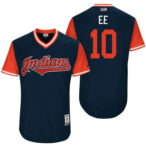 Cleveland Indians Edwin Encarnacion #10 EE Navy Nickname 2017 Little League Players Weekend Jersey Cleveland Indians Edwin Encarnacion #10 EE Navy Nickname 2017 Little League Players Weekend Jersey