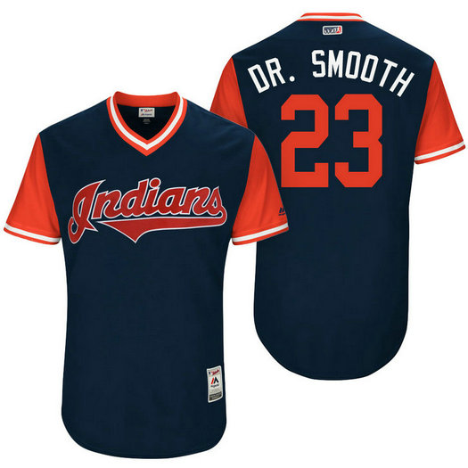 Cleveland Indians Michael Brantley #23 Dr. Smooth Navy Nickname 2017 Little League Players Weekend Jersey