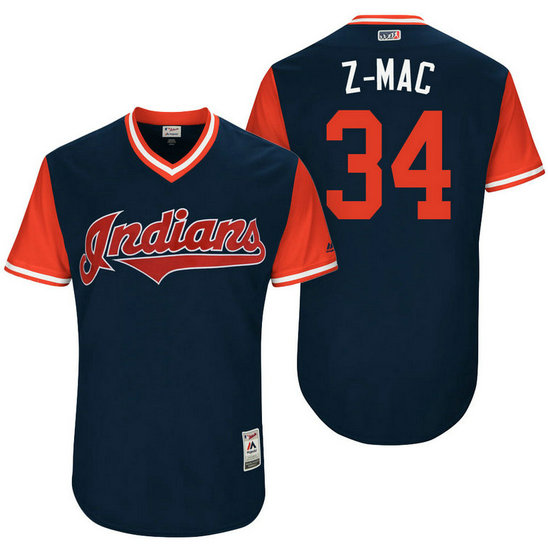 Cleveland Indians Zach McAllister #34 Z-Mac Navy Nickname 2017 Little League Players Weekend Jersey Cleveland Indians Zach McAllister #34 Z-Mac Navy Nickname 2017 Little League Players Weekend Jersey
