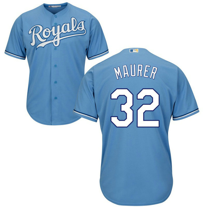 Kansas City Royals #32 Brandon Maurer Alternate Light Blue Cool Base Jersey