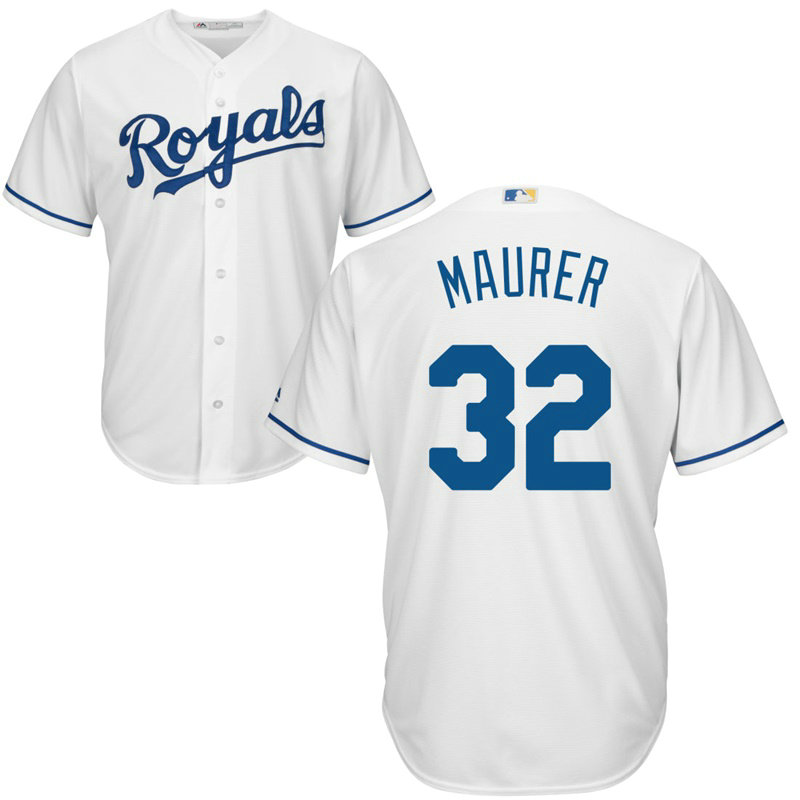 Kansas City Royals #32 Brandon Maurer Home White Cool Base Jersey Kansas City Royals #32 Brandon Maurer Home White Cool Base Jersey