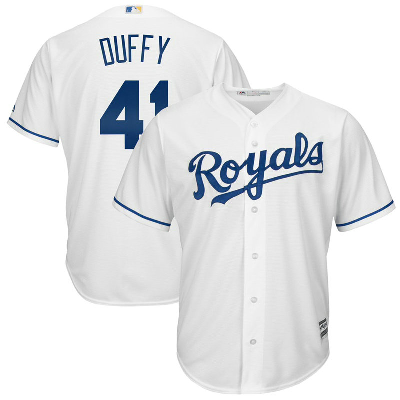 Kansas City Royals #41 Danny Duffy Home White Cool Base Jersey Kansas City Royals #41 Danny Duffy Home White Cool Base Jersey