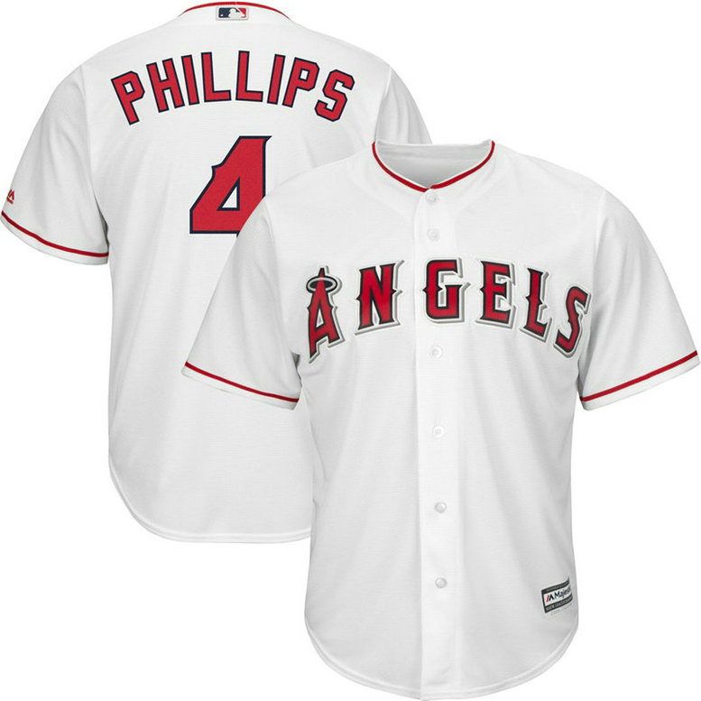 Brandon Phillips #4 Los Angeles Angels Home White Cool Base Jersey