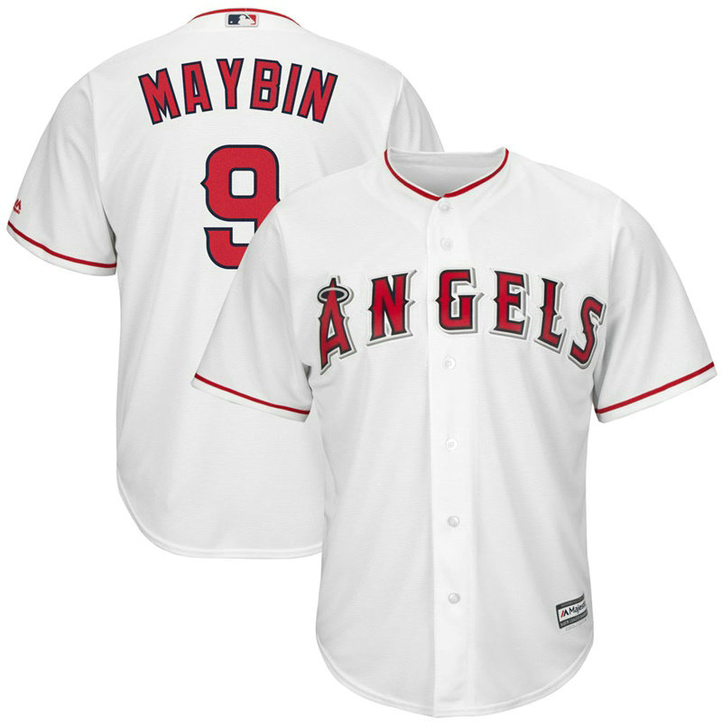 Cameron Maybin #9 Los Angeles Angels Replica Home White Cool Base Jersey Cameron Maybin #9 Los Angeles Angels Replica Home White Cool Base Jersey