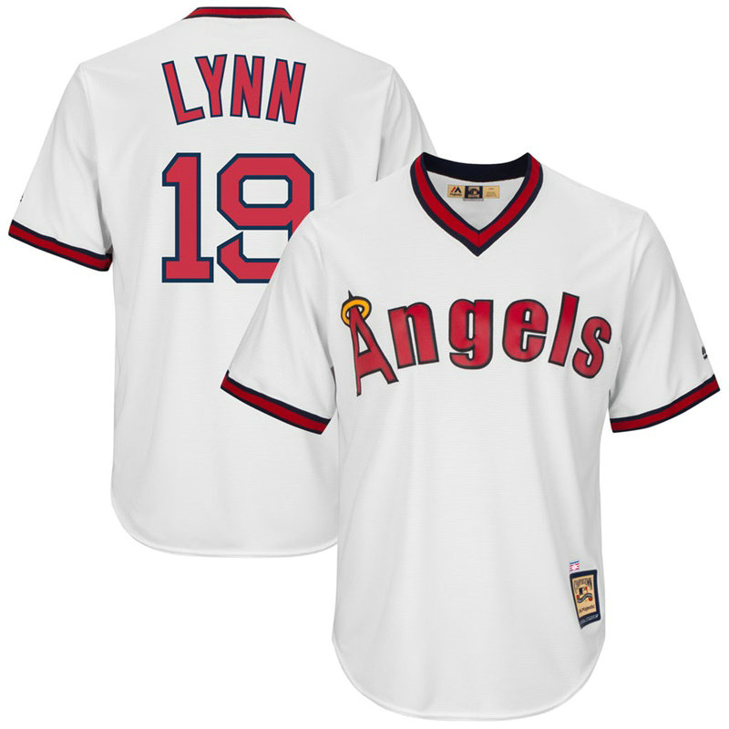 Fred Lynn #19 Los Angeles Angels Replica Cooperstown White Cool Base Jersey Fred Lynn #19 Los Angeles Angels Replica Cooperstown White Cool Base Jersey