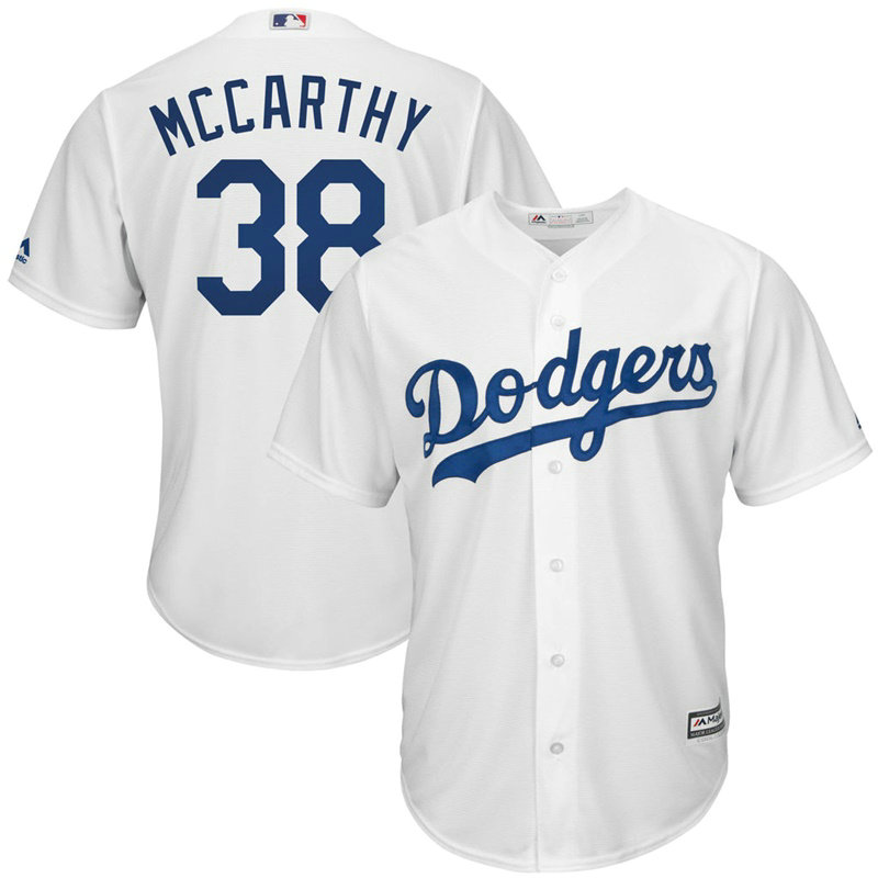 Brandon McCarthy #38 Los Angeles Dodgers Replica Home White Cool Base Jersey Brandon McCarthy #38 Los Angeles Dodgers Replica Home White Cool Base Jersey