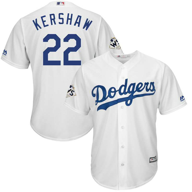 Clayton Kershaw #22 Los Angeles Dodgers 2017 World Series Bound White Cool Base Jersey Clayton Kershaw #22 Los Angeles Dodgers 2017 World Series Bound White Cool Base Jersey