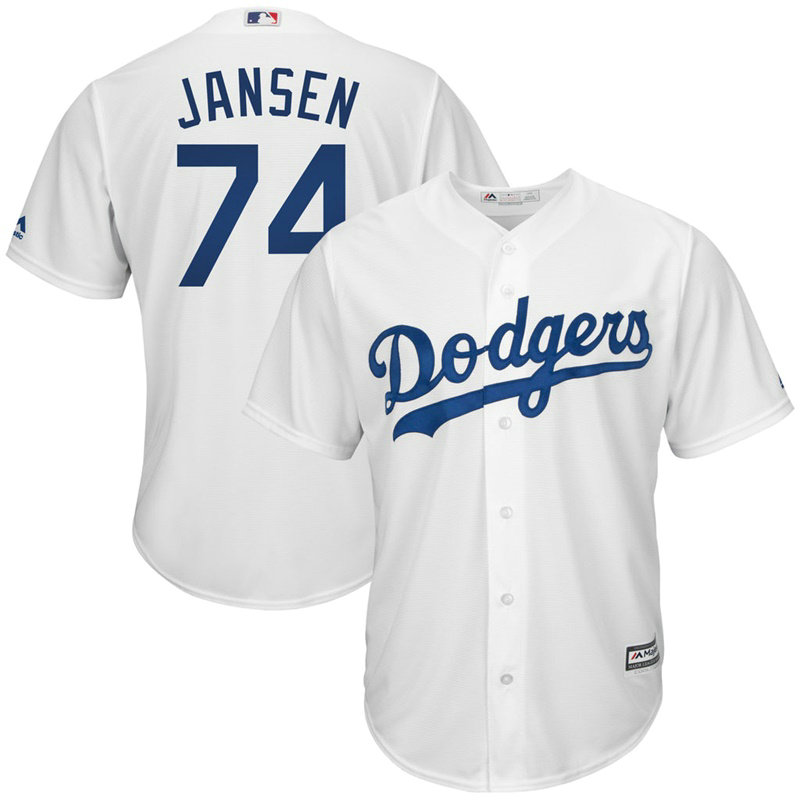 Los Angeles Dodgers #74 Kenley Jansen Home White Cool Base Jersey