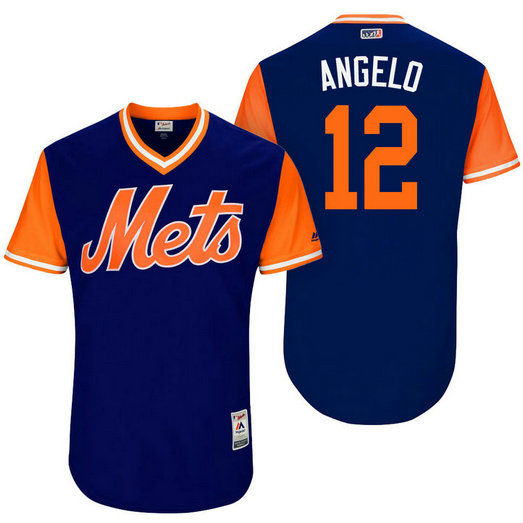 New York Mets Juan Lagares #12 Angelo Royal Nickname 2017 Little League Players Weekend Jersey