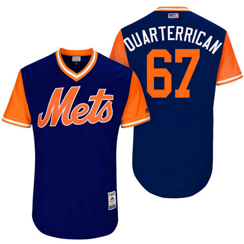 New York Mets Seth Lugo #67 Quarterrican Royal Nickname 2017 Little League Players Weekend Jersey New York Mets Seth Lugo #67 Quarterrican Royal Nickname 2017 Little League Players Weekend Jersey