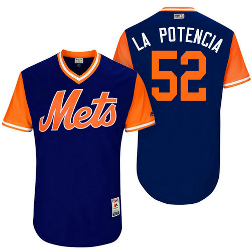 New York Mets Yoenis Cespedes #52 La Potencia Royal Nickname 2017 Little League Players Weekend Jersey New York Mets Yoenis Cespedes #52 La Potencia Royal Nickname 2017 Little League Players Weekend Jersey