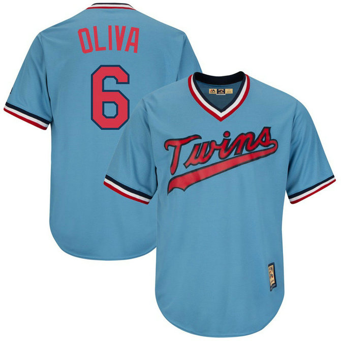 Tony Oliva #6 Minnesota Twins Replica Cooperstown Collection Light Blue Cool Base Jersey Tony Oliva #6 Minnesota Twins Replica Cooperstown Collection Light Blue Cool Base Jersey