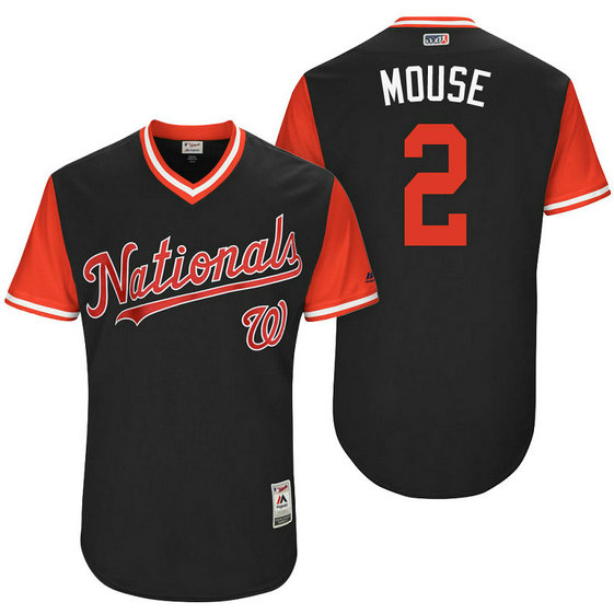 Washington Nationals Adam Eaton #2 Mouse Navy Nickname 2017 Little League Players Weekend Jersey