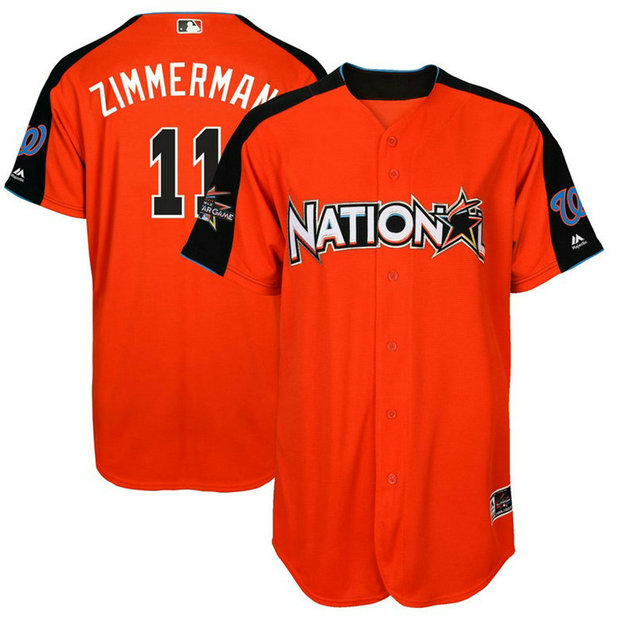 Washington Nationals Ryan Zimmerman #11 Orange Home Run Derby 2017 All-Star American League Jersey