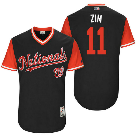 Washington Nationals Ryan Zimmerman #11 Zim Navy Nickname 2017 Little League Players Weekend Jersey