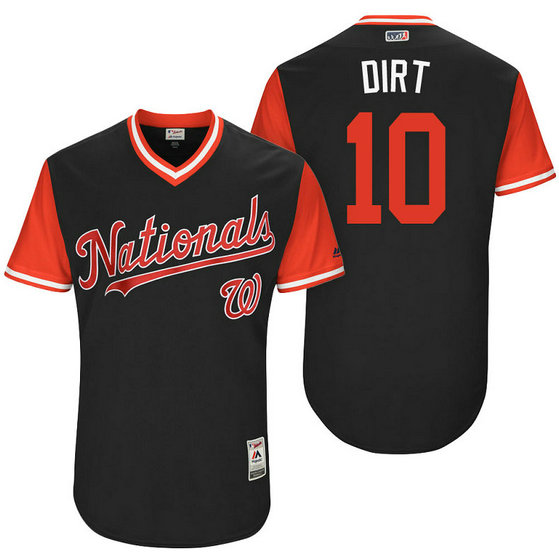 Washington Nationals Stephen Drew #10 Dirt Navy Nickname 2017 Little League Players Weekend Jersey Washington Nationals Stephen Drew #10 Dirt Navy Nickname 2017 Little League Players Weekend Jersey