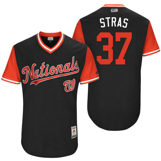 Washington Nationals Stephen Strasburg #37 Stras Navy Nickname 2017 Little League Players Weekend Jersey Washington Nationals Stephen Strasburg #37 Stras Navy Nickname 2017 Little League Players Weekend Jersey