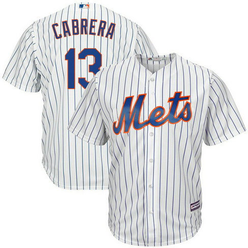 Asdrubal Cabrera #13 New York Mets Replica Home White Cool Base Jersey