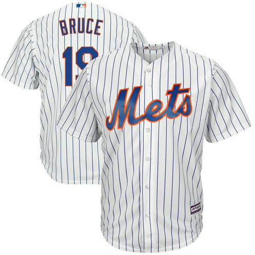 New York Mets #19 Jay Bruce Home White Cool Base Jersey