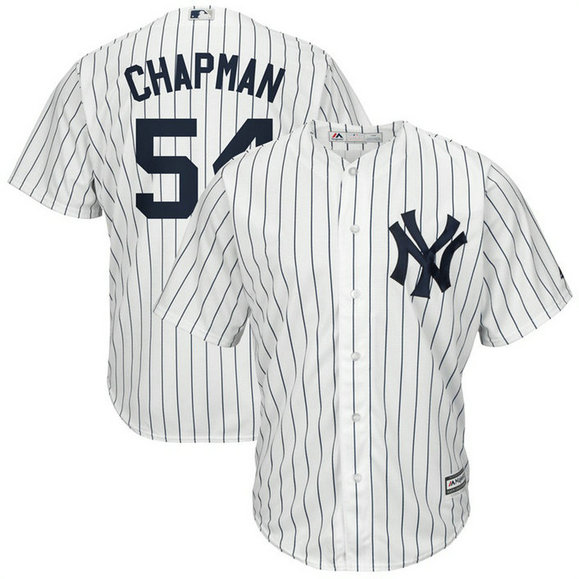 New York Yankees #54 Aroldis Chapman Home White Cool Base Jersey