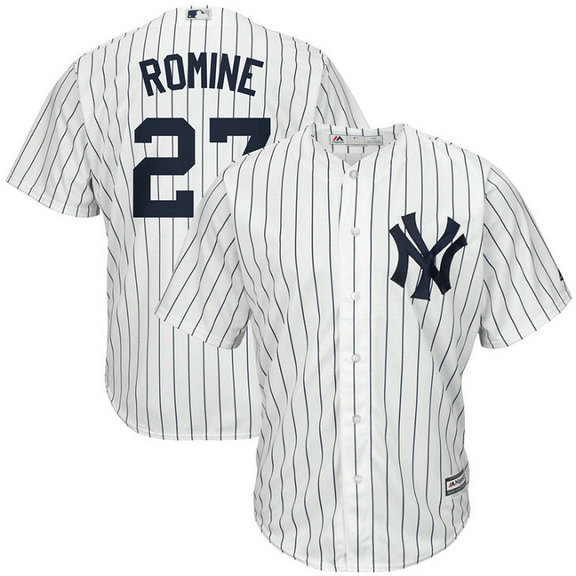 Austin Romine #27 New York Yankees Replica Home White Cool Base Jersey