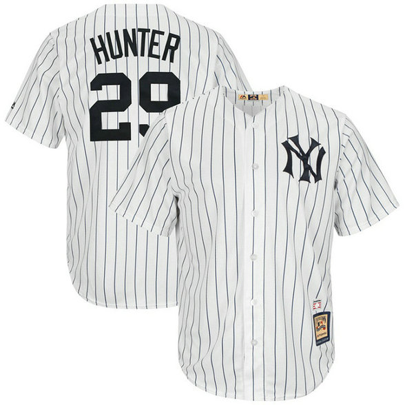 Catfish Hunter #29 New York Yankees Replica Cooperstown White Cool Base Jersey