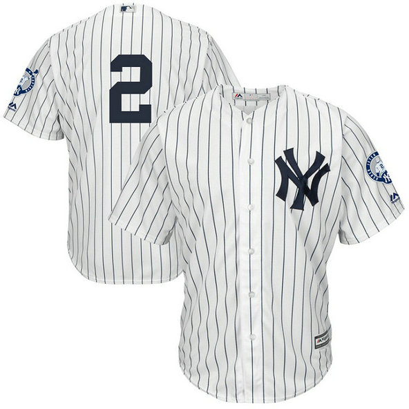 New York Yankees Derek Jeter Home #2 Retirement Day White Cool Base Jersey New York Yankees Derek Jeter Home #2 Retirement Day White Cool Base Jersey