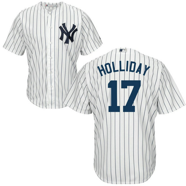 New York Yankees #17 Matt Holliday Home White Cool Base Jersey