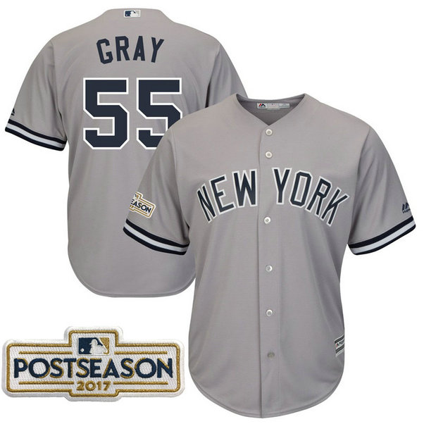 Sonny Grey #55 New York Yankees 2017 Postseason Grey Cool Base Jersey Sonny Grey #55 New York Yankees 2017 Postseason Grey Cool Base Jersey