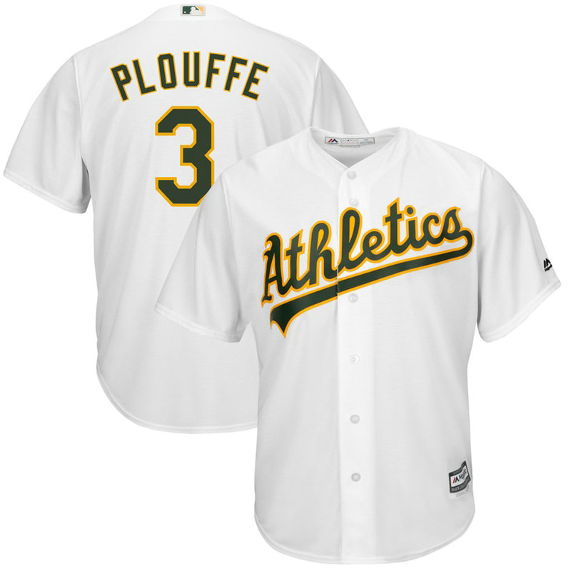Trevor Plouffe #3 Oakland Athletics Replica Home White Cool Base Jersey Trevor Plouffe #3 Oakland Athletics Replica Home White Cool Base Jersey