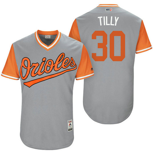 Baltimore Orioles Chris Tillman #30 Tilly Grey Nickname 2017 Little League Players Weekend Jersey Baltimore Orioles Chris Tillman #30 Tilly Grey Nickname 2017 Little League Players Weekend Jersey