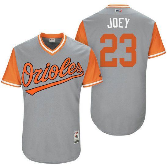 Baltimore Orioles Joey Rickard #23 Joey Grey Nickname 2017 Little League Players Weekend Jersey