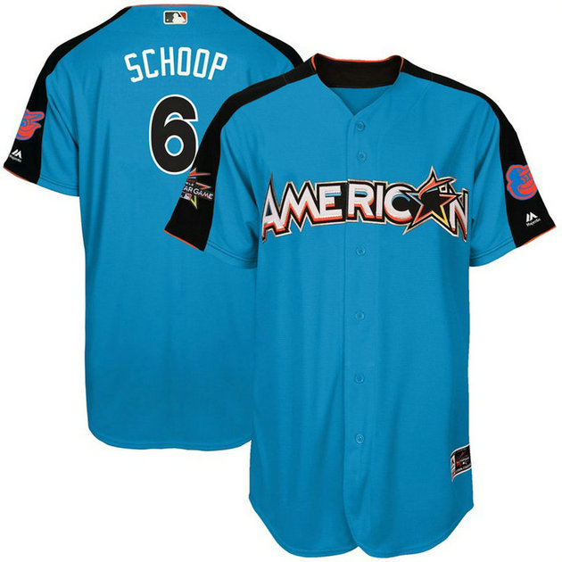 2017 All-Star American League Baltimore Orioles Jonathan Schoop #6 Blue Home Run Derby 2017 All-Star American League Jersey