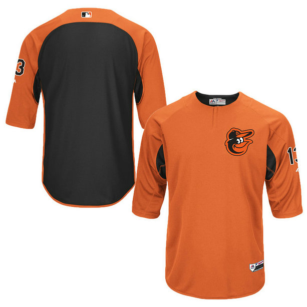 Baltimore Orioles Manny Machado On-Field 3/4-Sleeve Player Batting Practice Jersey - Orange Baltimore Orioles Manny Machado On-Field 3/4-Sleeve Player Batting Practice Jersey - Orange