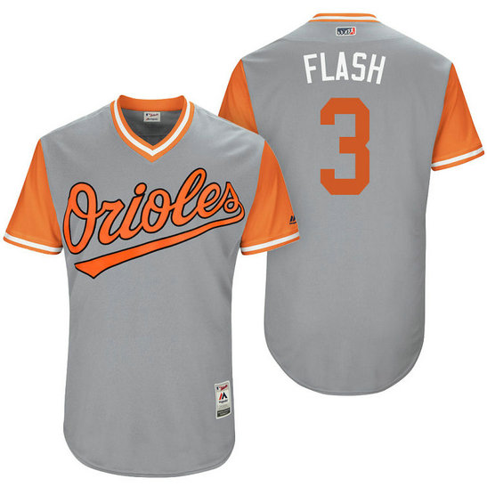 Baltimore Orioles Ryan Flaherty #3 Flash Grey Nickname 2017 Little League Players Weekend Jersey Baltimore Orioles Ryan Flaherty #3 Flash Grey Nickname 2017 Little League Players Weekend Jersey