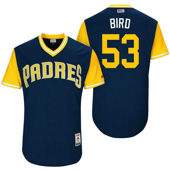 San Diego Padres Christian Friedrich #53 Bird Navy Nickname 2017 Little League Players Weekend Jersey San Diego Padres Christian Friedrich #53 Bird Navy Nickname 2017 Little League Players Weekend Jersey