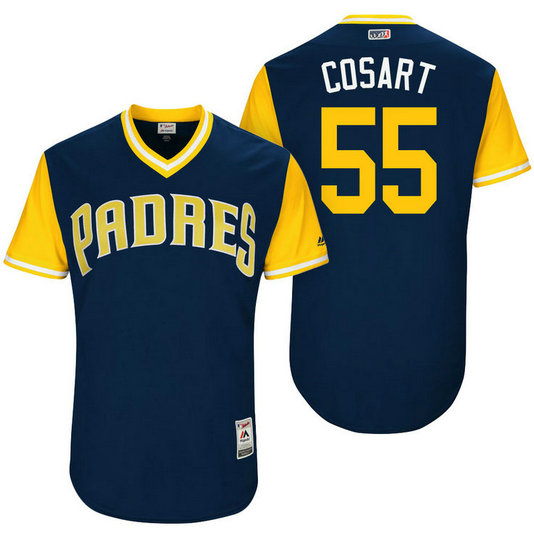 San Diego Padres Jarred Cosart #55 Cosart Navy Nickname 2017 Little League Players Weekend Jersey San Diego Padres Jarred Cosart #55 Cosart Navy Nickname 2017 Little League Players Weekend Jersey