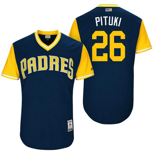 San Diego Padres Yangervis Solarte #26 Pituki Navy Nickname 2017 Little League Players Weekend Jersey San Diego Padres Yangervis Solarte #26 Pituki Navy Nickname 2017 Little League Players Weekend Jersey