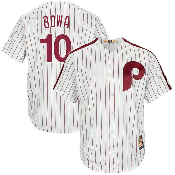 Larry Bowa #10 Philadelphia Phillies Replica Cooperstown Collection White Cool Base Jersey