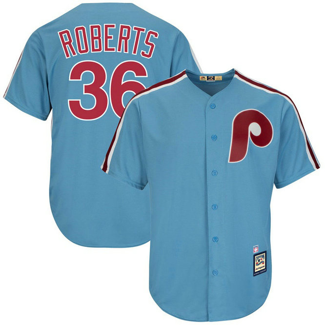 Robin Roberts #36 Philadelphia Phillies Replica Cooperstown Collection Light Blue Cool Base Jersey
